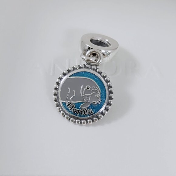 Pandora Florida Sea Manatee Exclusive Dangle Charm with box - Picture 4 of 6